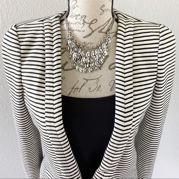 BCBGMaxAzria Jacket Blazer Black And White Stripes Size Small - Picture 5 of 14